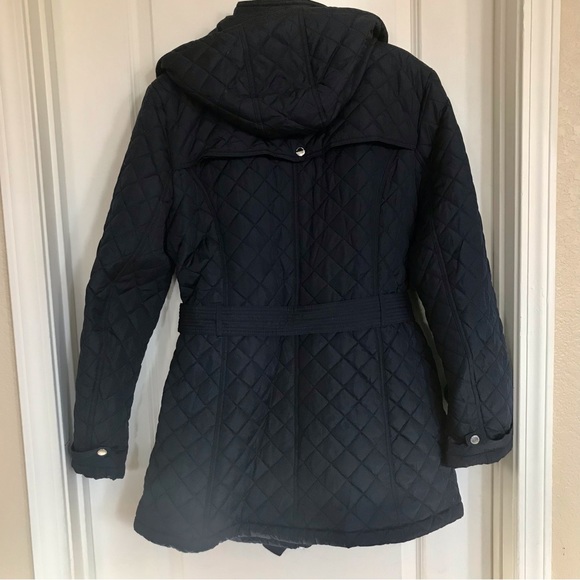 Tommy Hilfiger Navy Blue Hooded Winter Coat - Picture 9 of 16